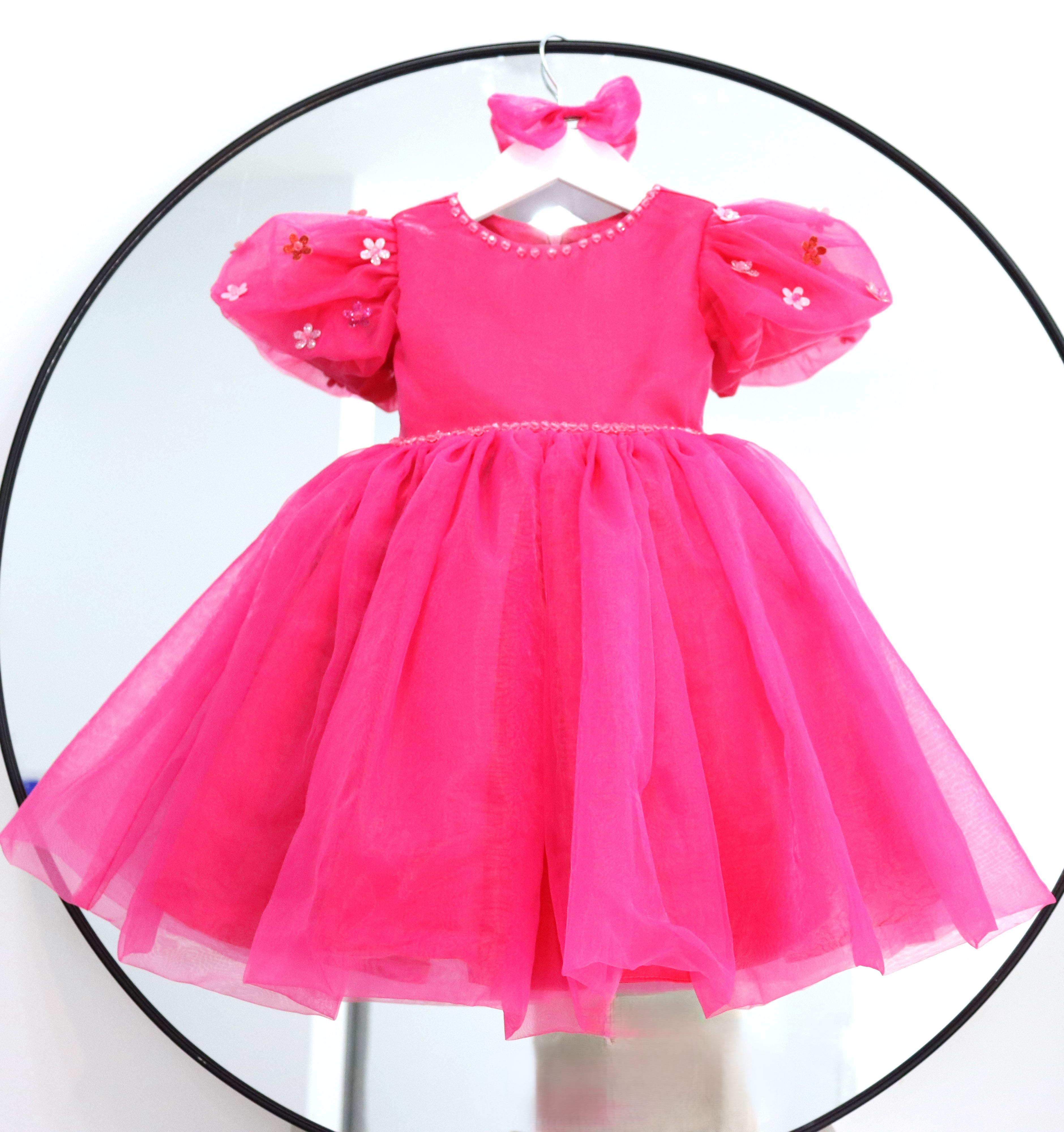 Baby Girl First Birthday Dress - Hot Pink