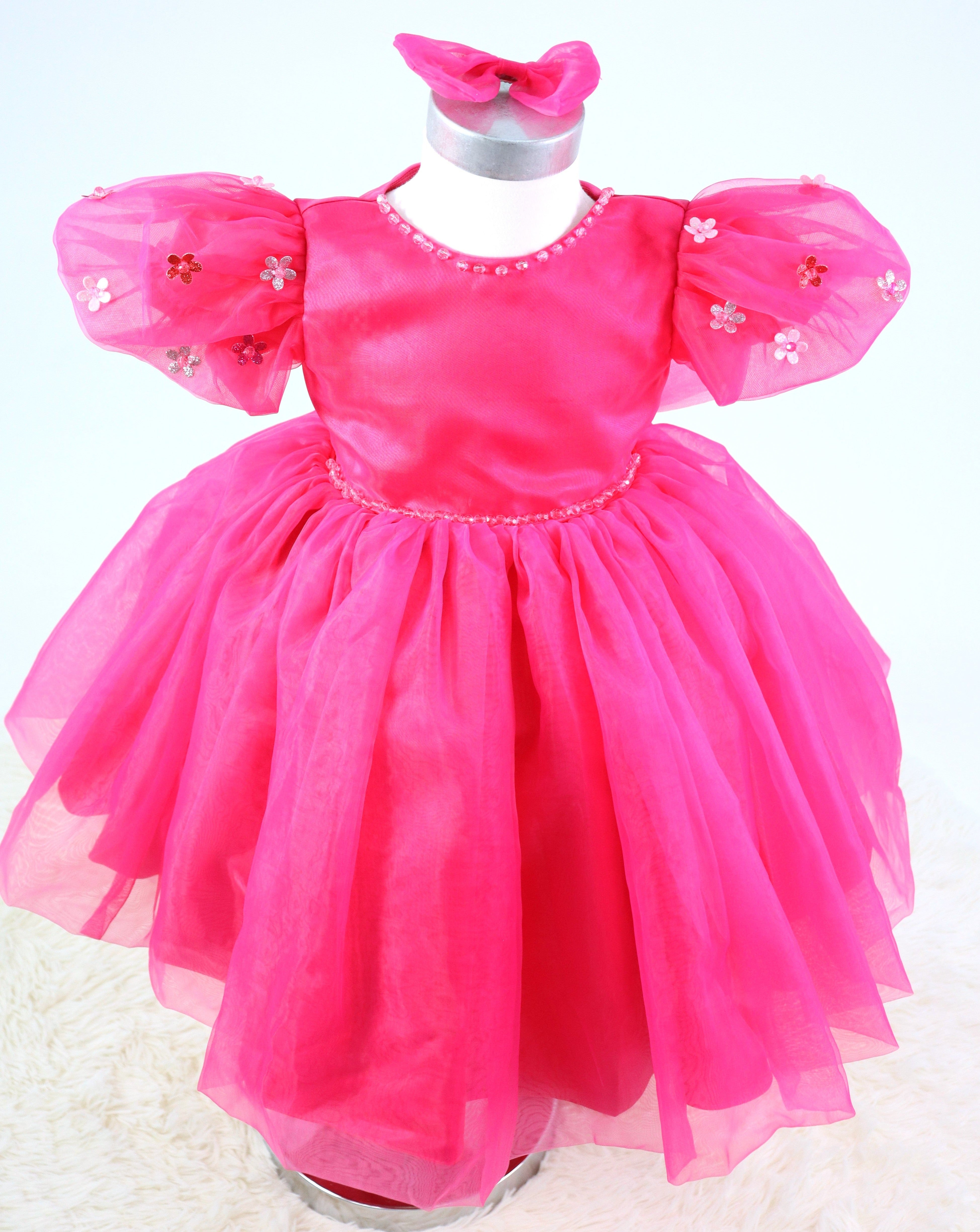 Baby Girl First Birthday Dress - Hot Pink