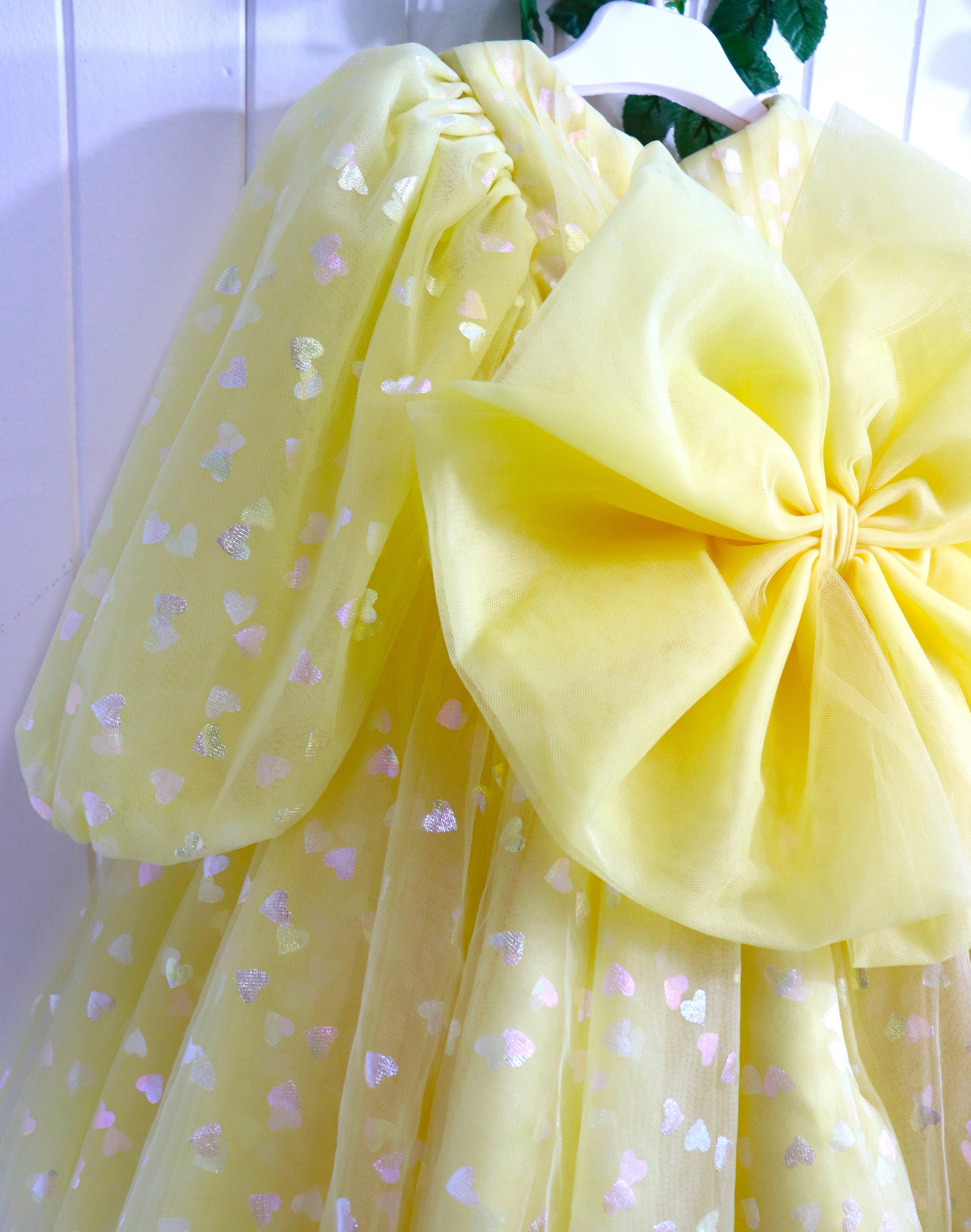Baby Girl First Birthday Dress -Yellow/Green