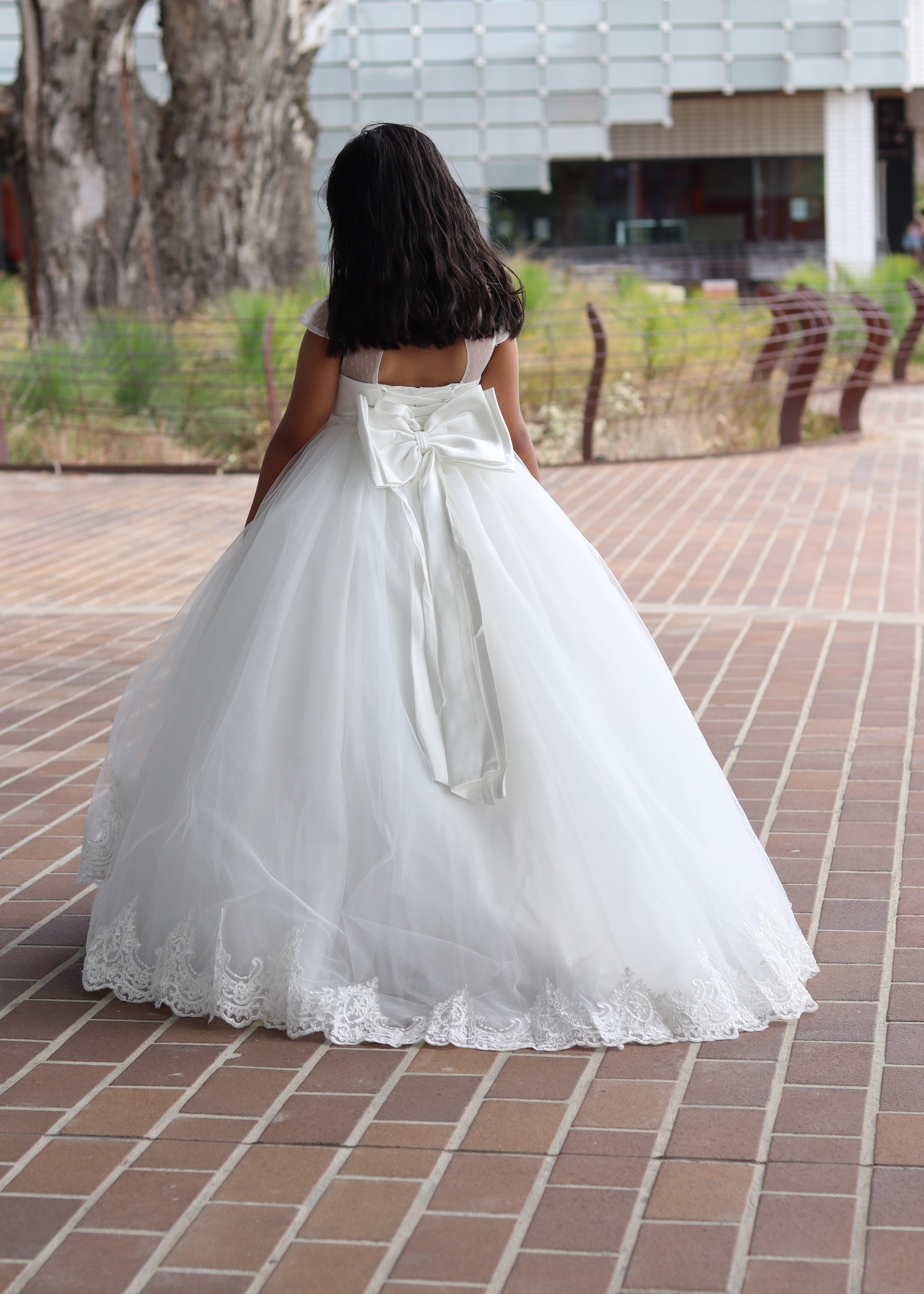 Luxury Puffy Flower Girl Dress With Train