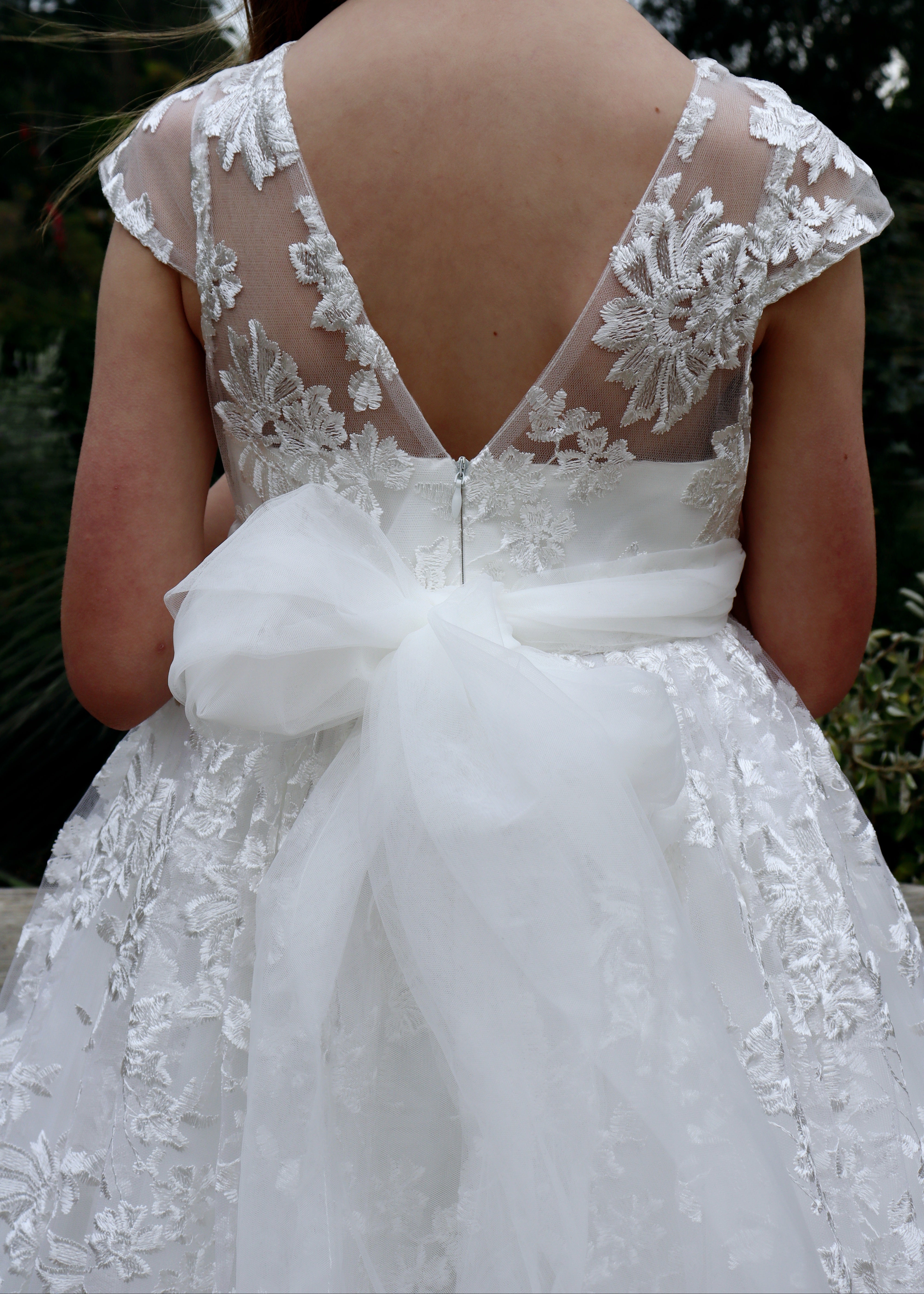 Girls First Communion Dress - Lace Gown