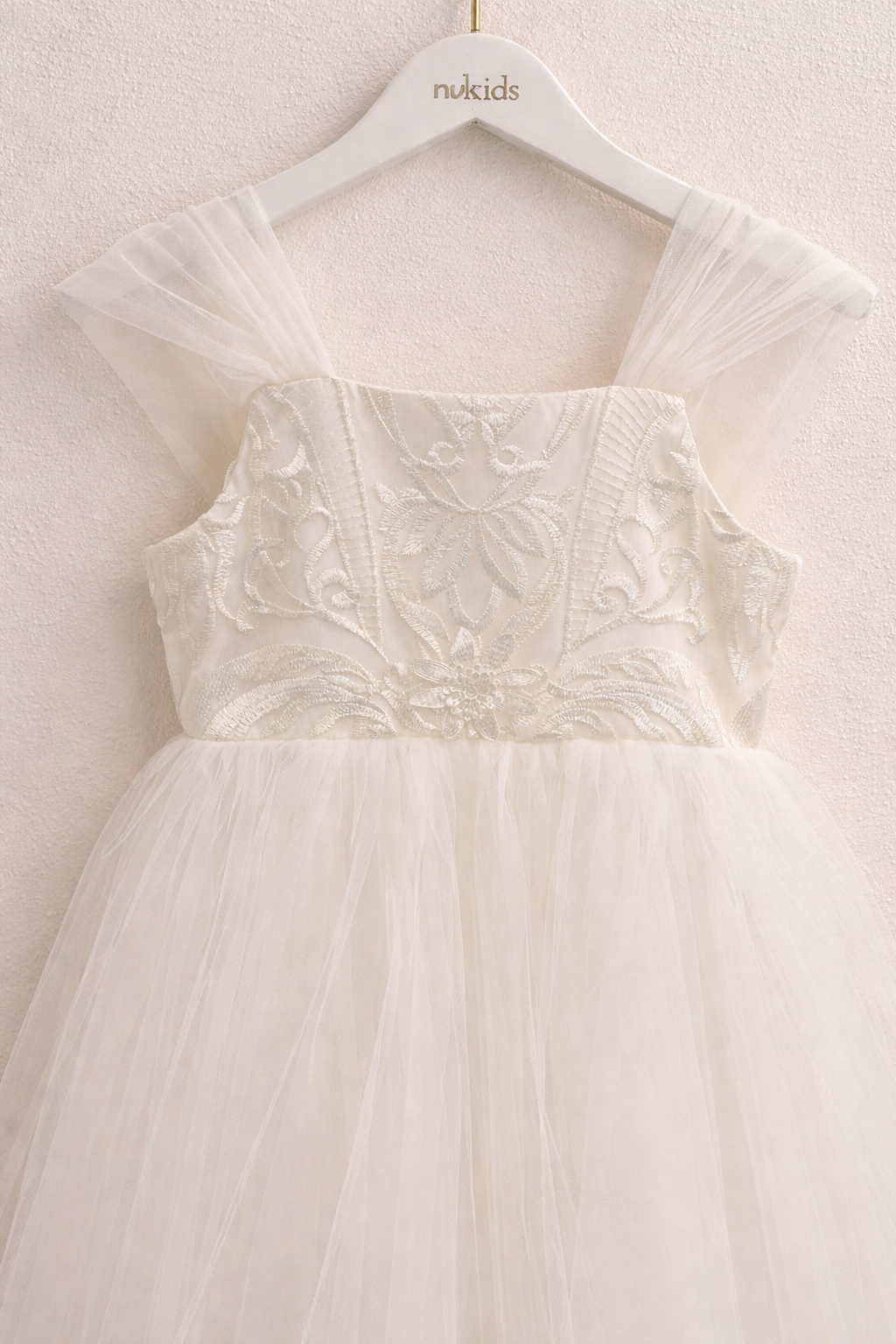 Mia Ivory Flower Girl Dress - Lace Tulle dress