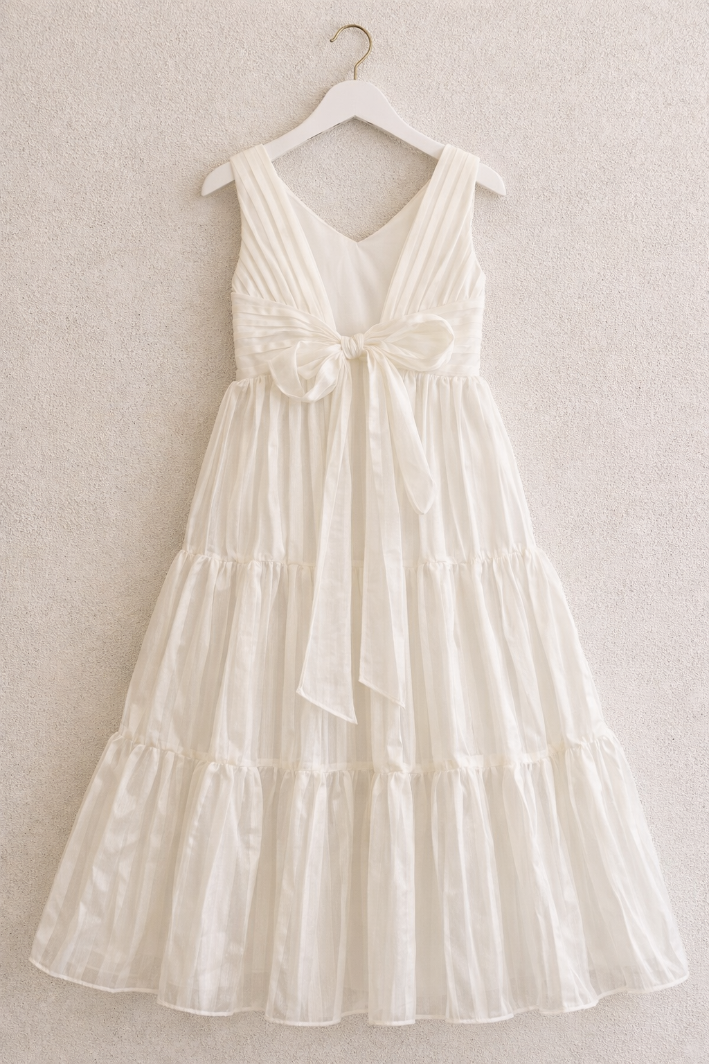 Girls Tired Maxi Dress - Ivory Dress