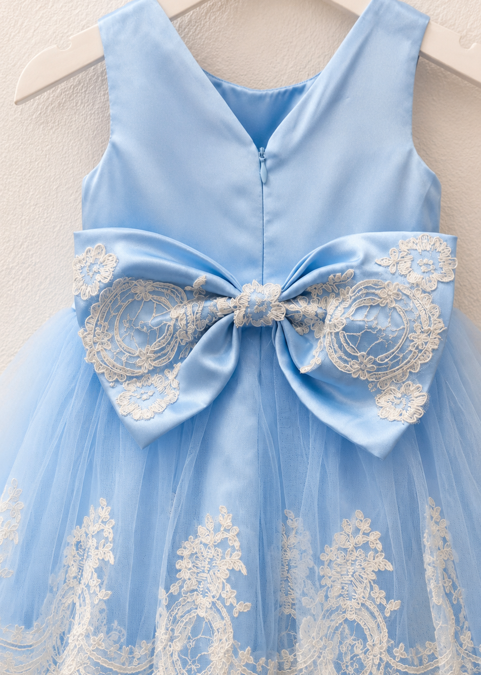 Little Girl Blue Dress - Lace Dress