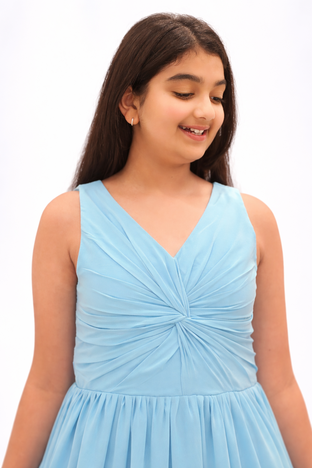 Saira Chiffon Dress - Blue Dress