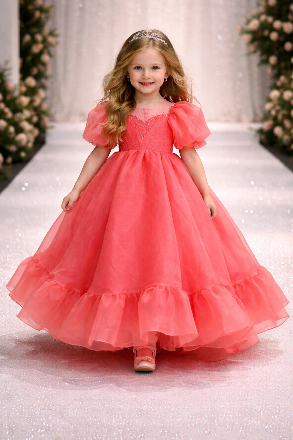 Flower Girl Ball Gown - Organza Dress