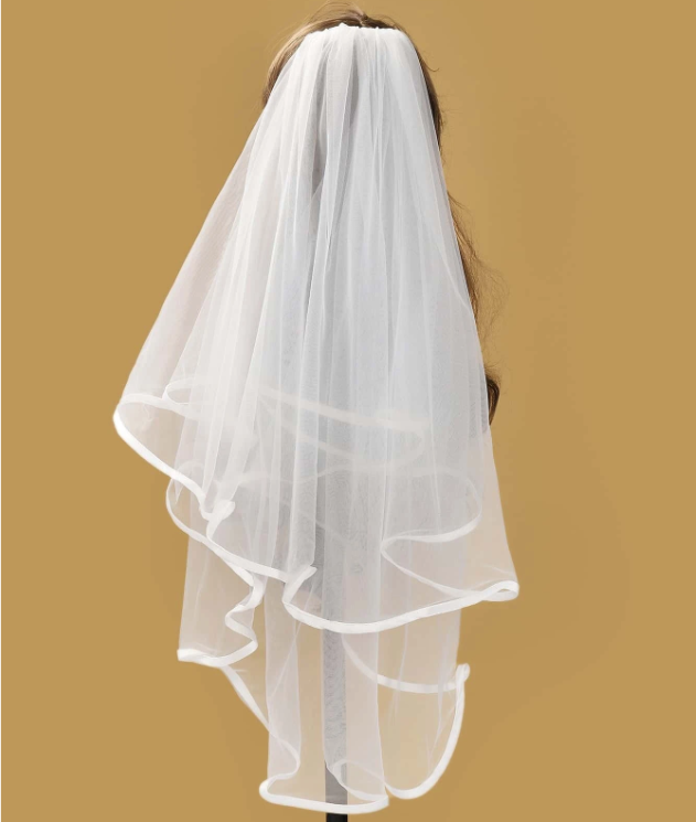 Girls Veil - White