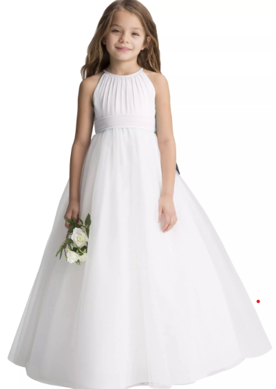 Ivory Flower Girl Dress - Floor Length