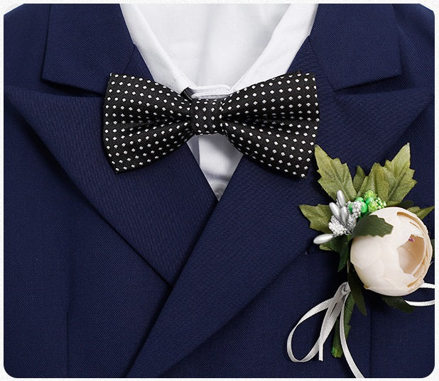 Little Boy Navy Suit 6pcs Set