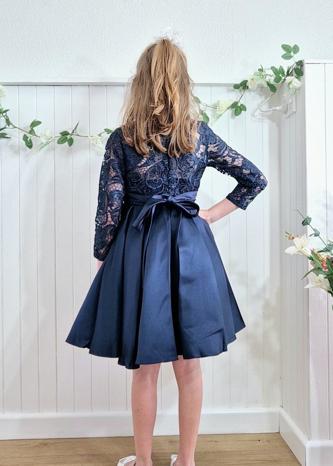 Little Girl Formal Dress - Navy Dress 01