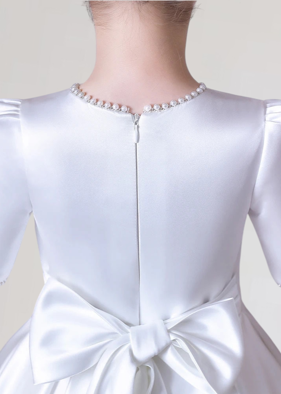 First Holy Communion Dress - Full Length Satin Dress