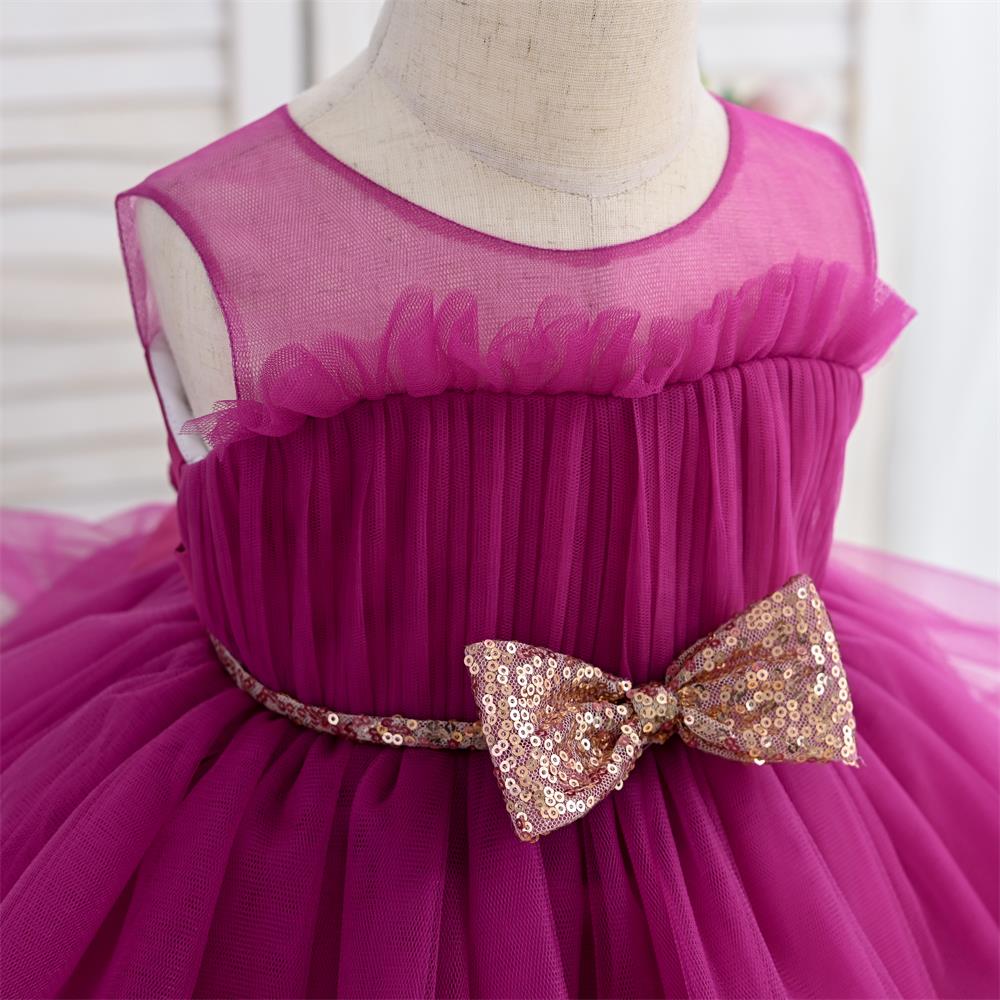 Baby Girl Dress With Headband - Purple