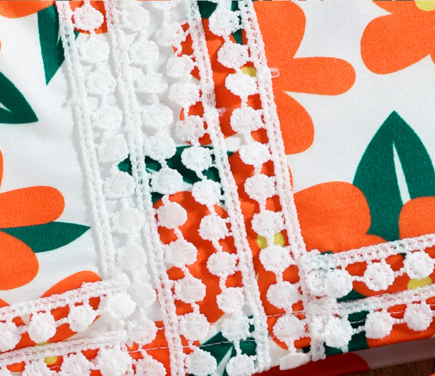 Girls SummerLace Top+Skirt Set