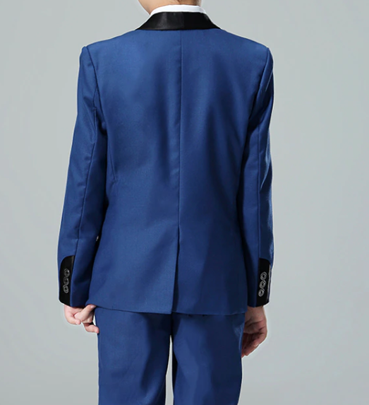 Boys Wedding Royal Blue Tuxedo Suit 3pc Set