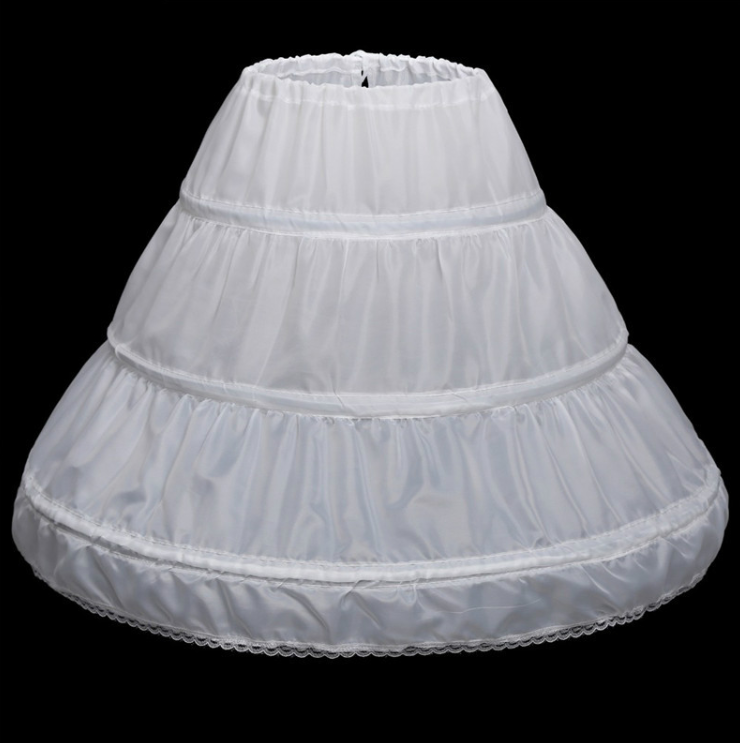 3 Hoops One Layer White Underskirt With 65cm Length