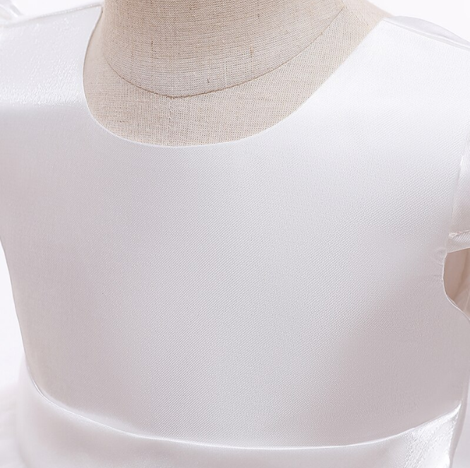 Baby Girl Baptism Dress - Lace Trim Dress