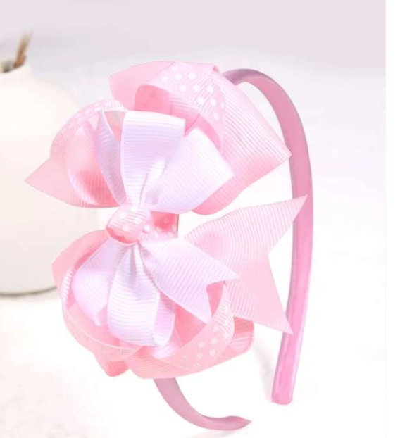 Pink Large Double Bow Headband