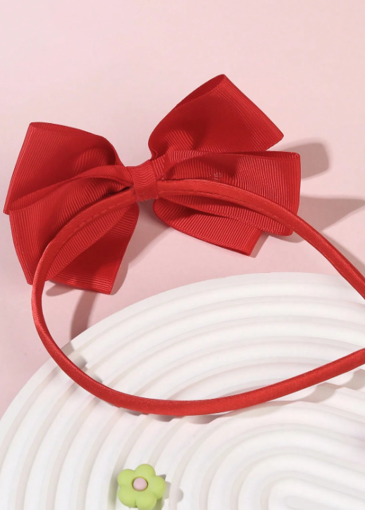 Red Bow Headband
