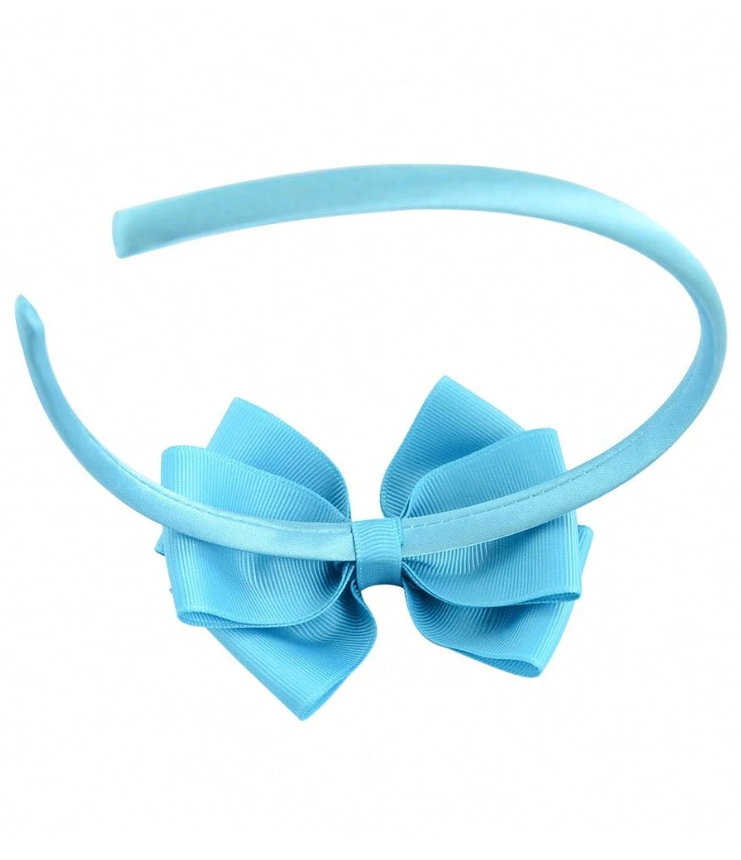 Little Girl Blue Bow Headband