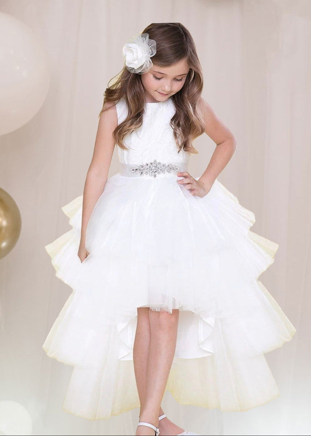 High Low Dress With Sash Belt