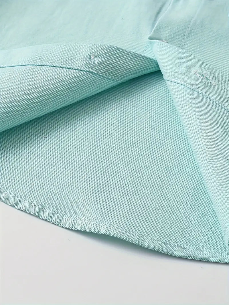 Boys Cotton Blend Green Shirt