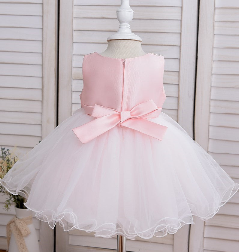 Baby Girl Pink/White Tutu With Headband
