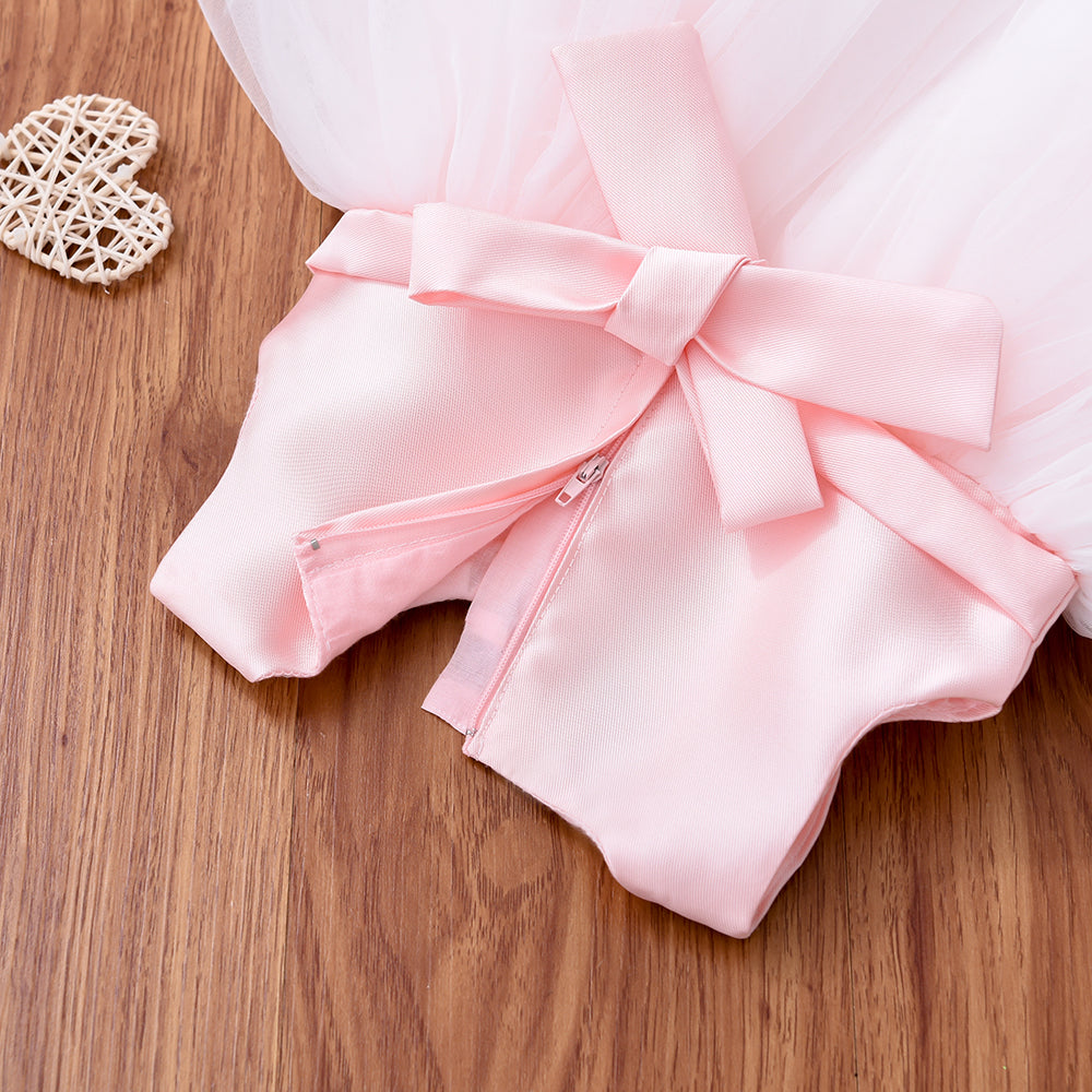 Baby Girl Pink/White Tutu With Headband