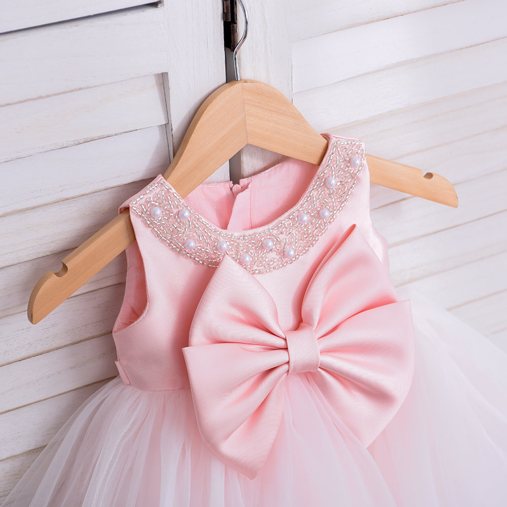 Baby Girl Pink/White Tutu With Headband
