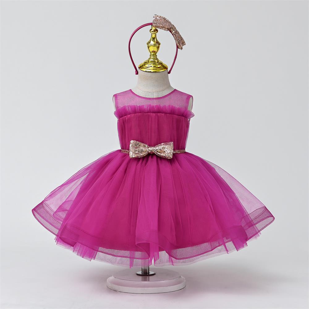 Baby Girl Dress With Headband - Purple