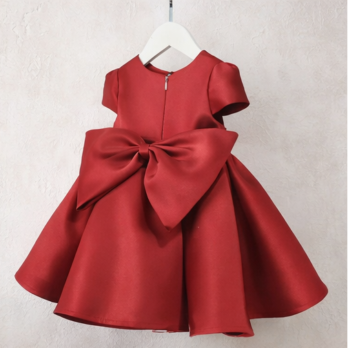 Little Girl Dress With Matching Jacket - Burgundy/Lilac