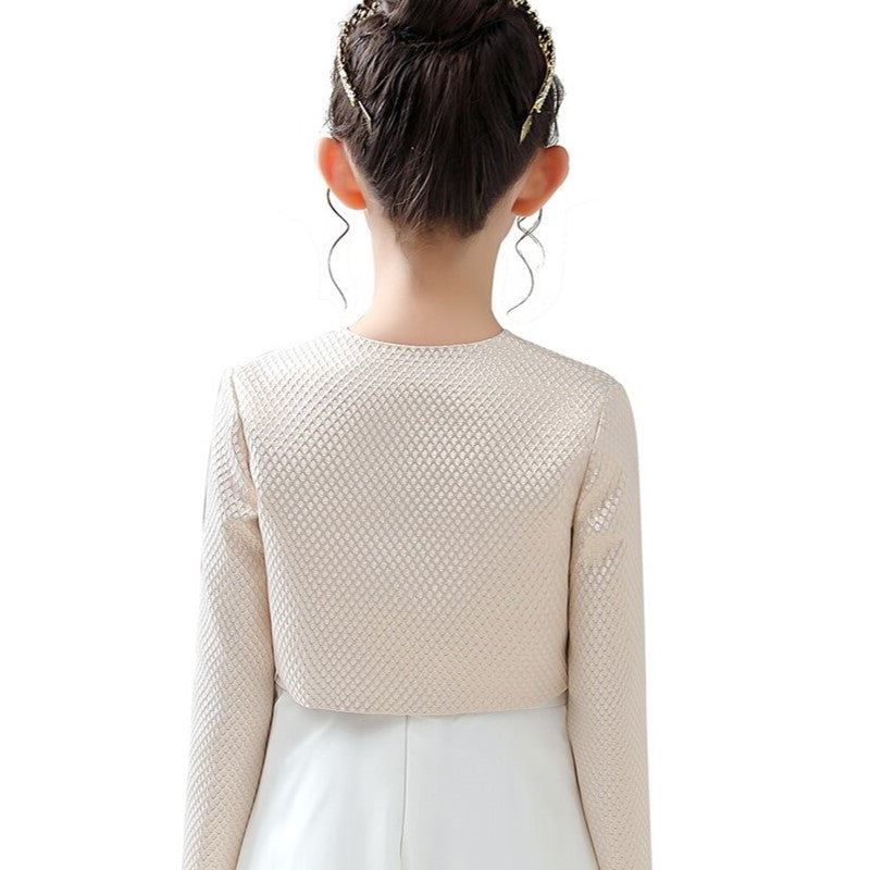 Girls Party Dress Shrug - Gold Jacket