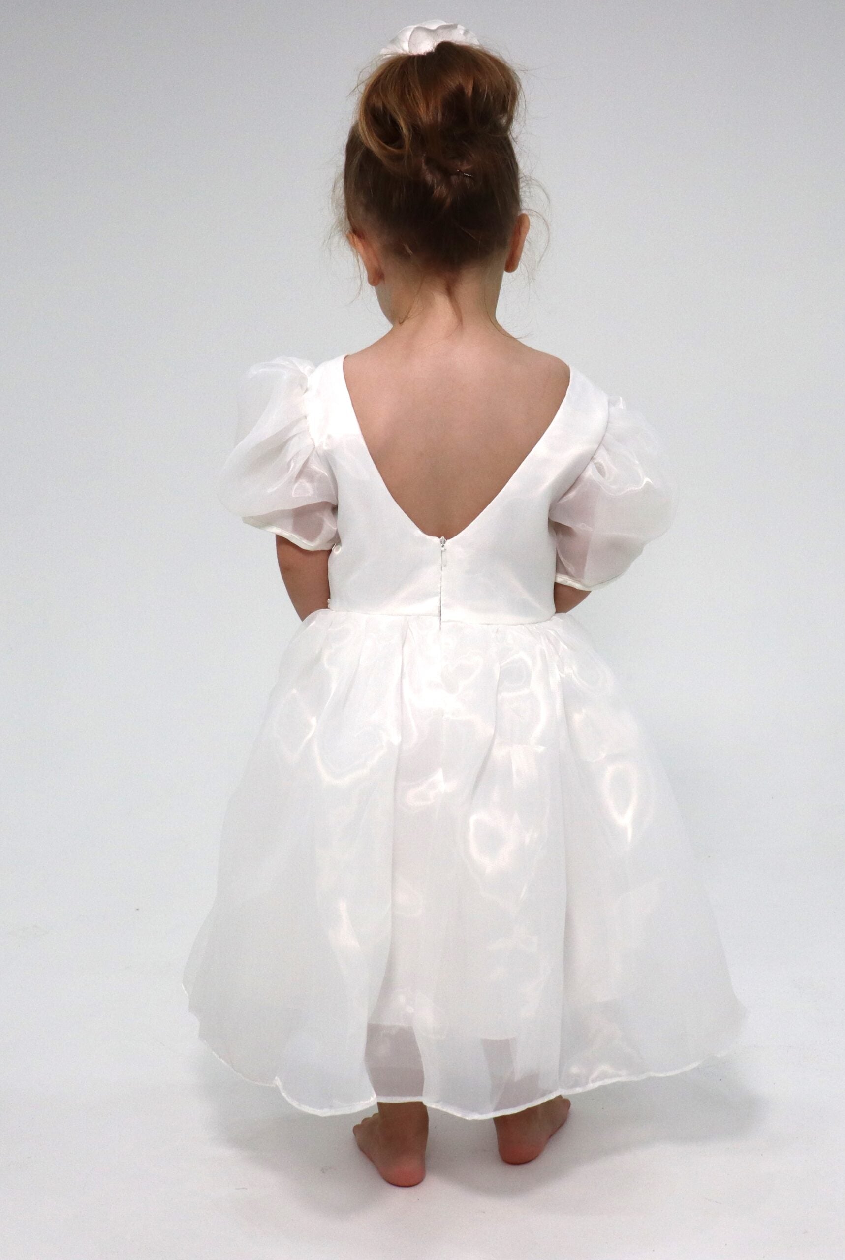 Organza Ivory Dress With Beaded Waist