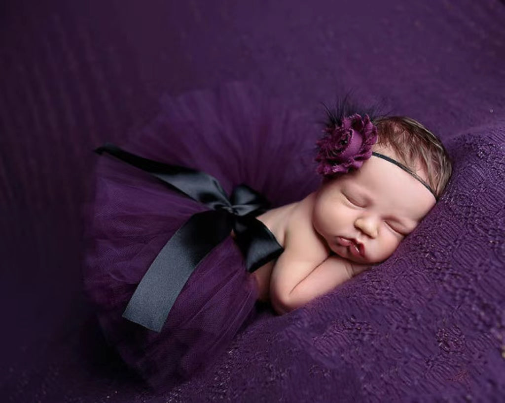 Baby Girls Purple Tutu Skirt + Headpiece