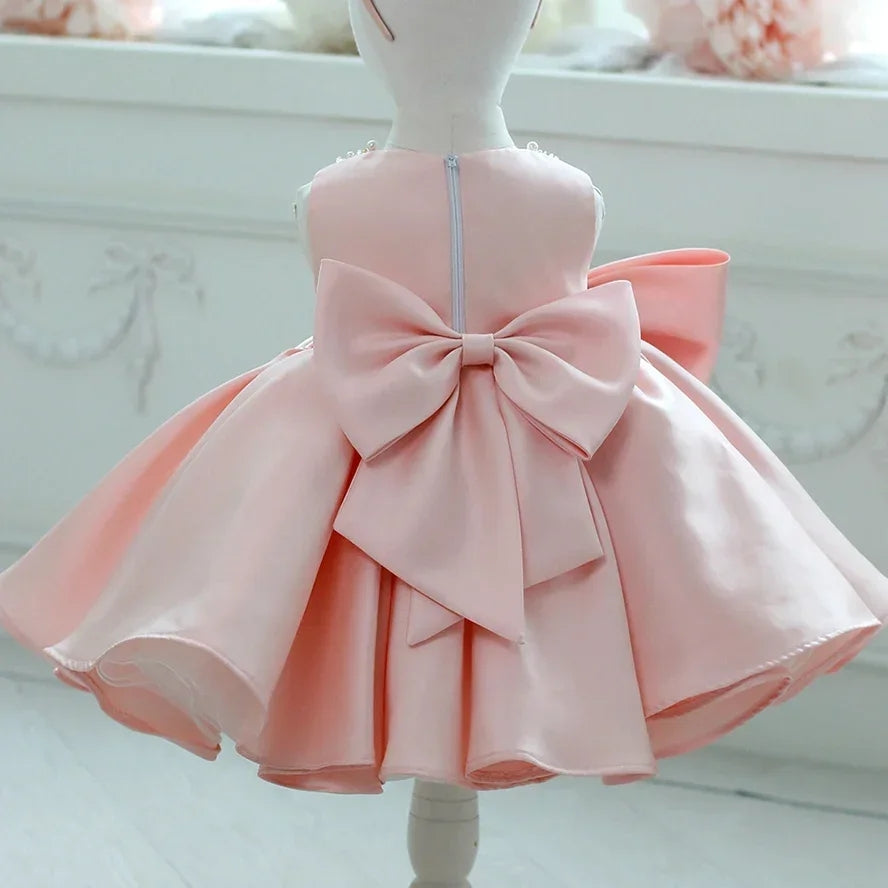 Soft Satin First Birthday Dresses