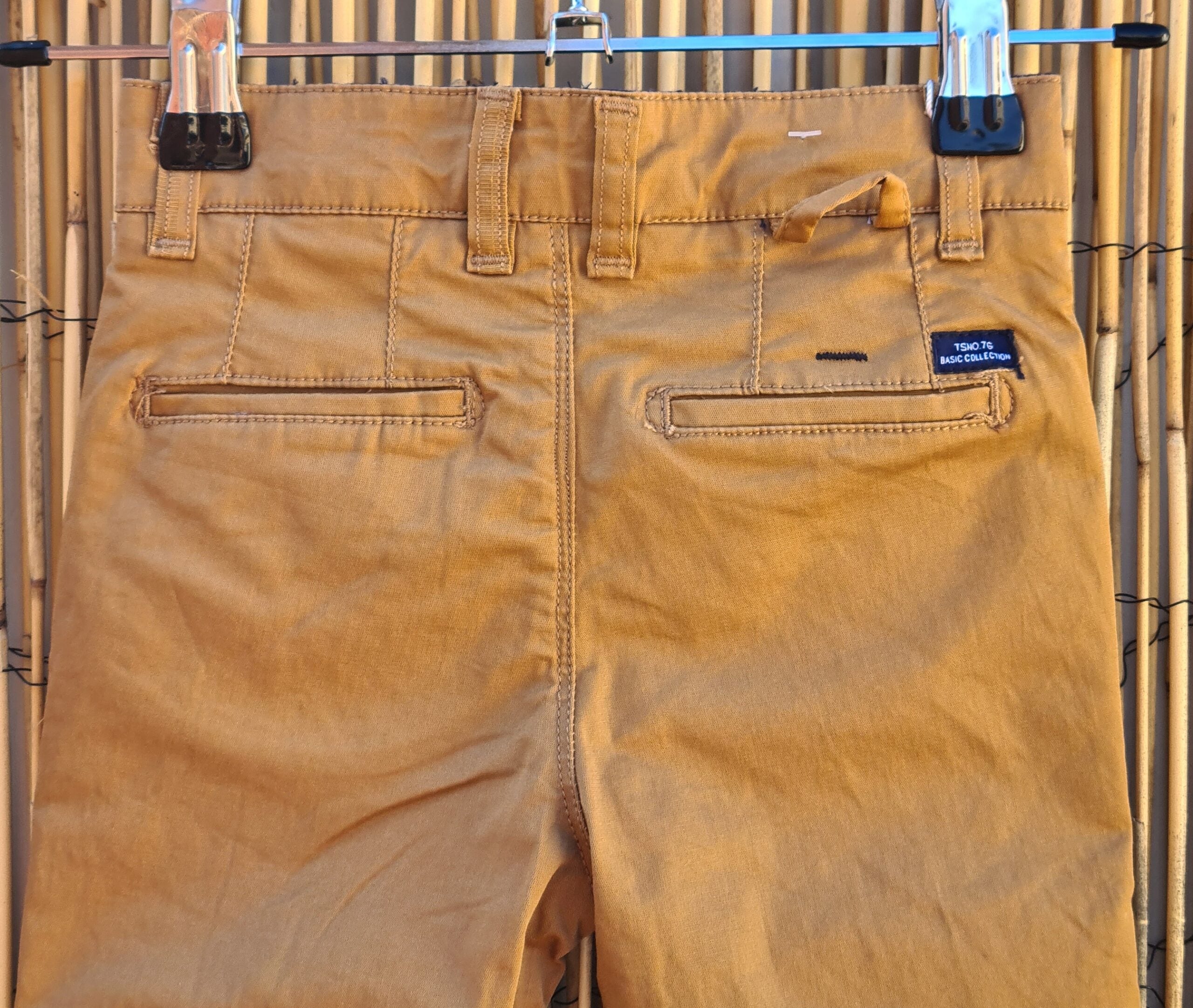 Boys Chino Brown Pants With Adjustable Waist