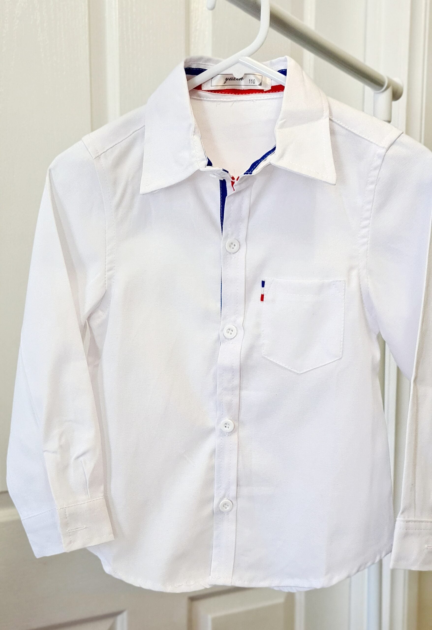 Boys Cotton Long Sleeve White Shirt