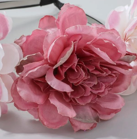 Large Pink Flowers Headpiece