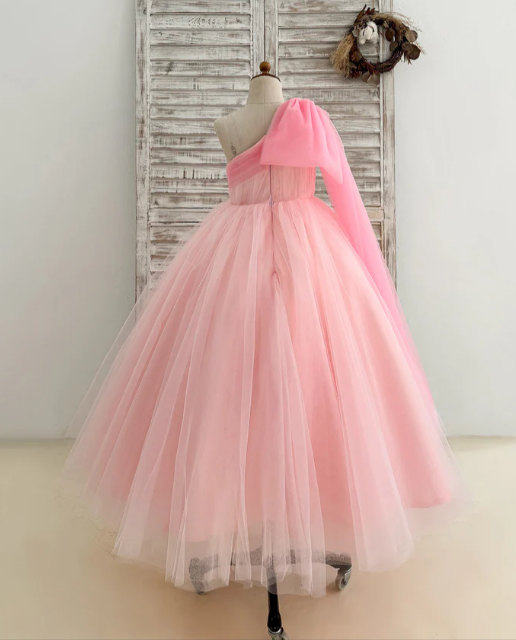 Made To Order - One Shoulder Draping Ball Gown