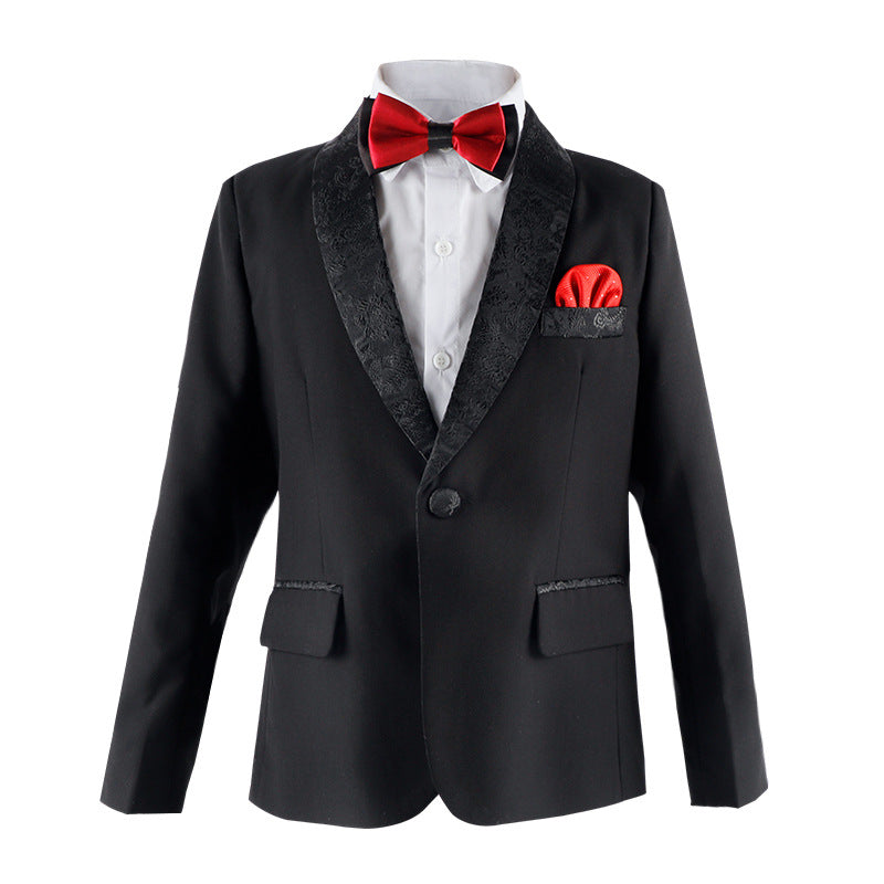 Boy Wedding Black Tuxedo Suit 3pc Set