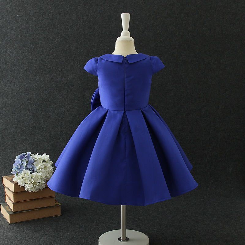 Classy Silk Cotton Royal Blue Dress