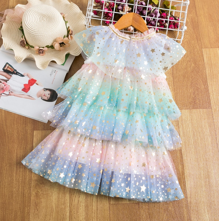 Girl Rainbow Tutu Dress