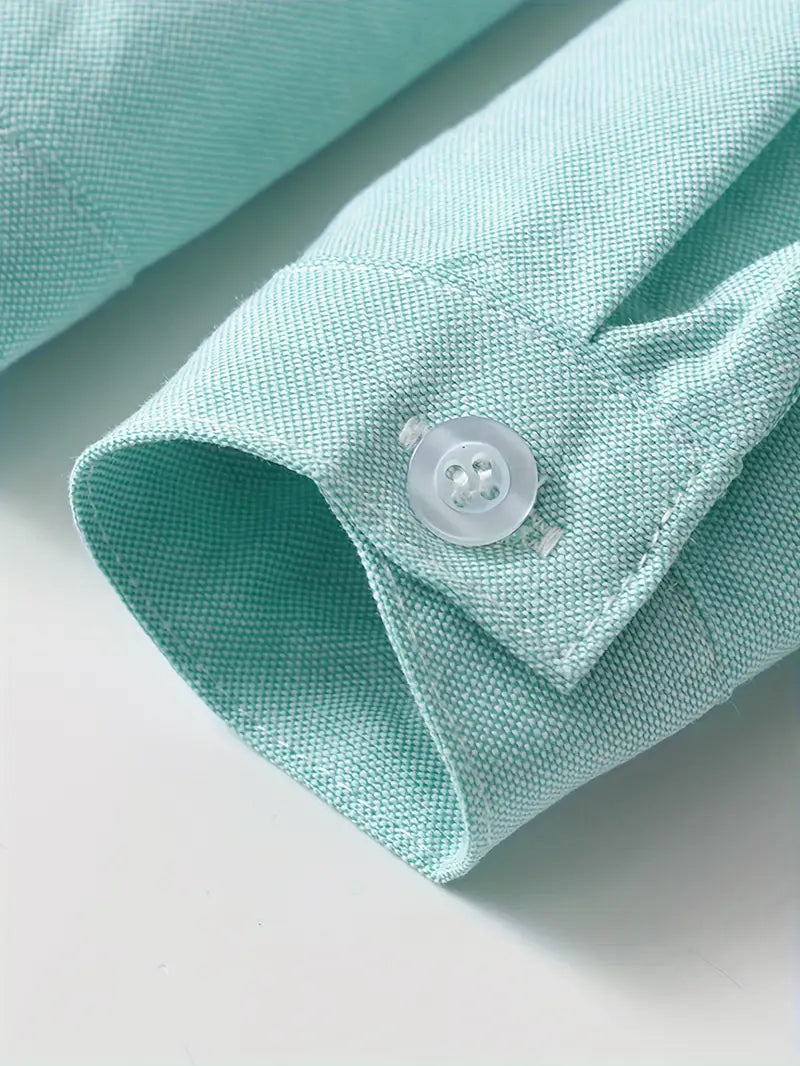Boys Cotton Blend Green Shirt