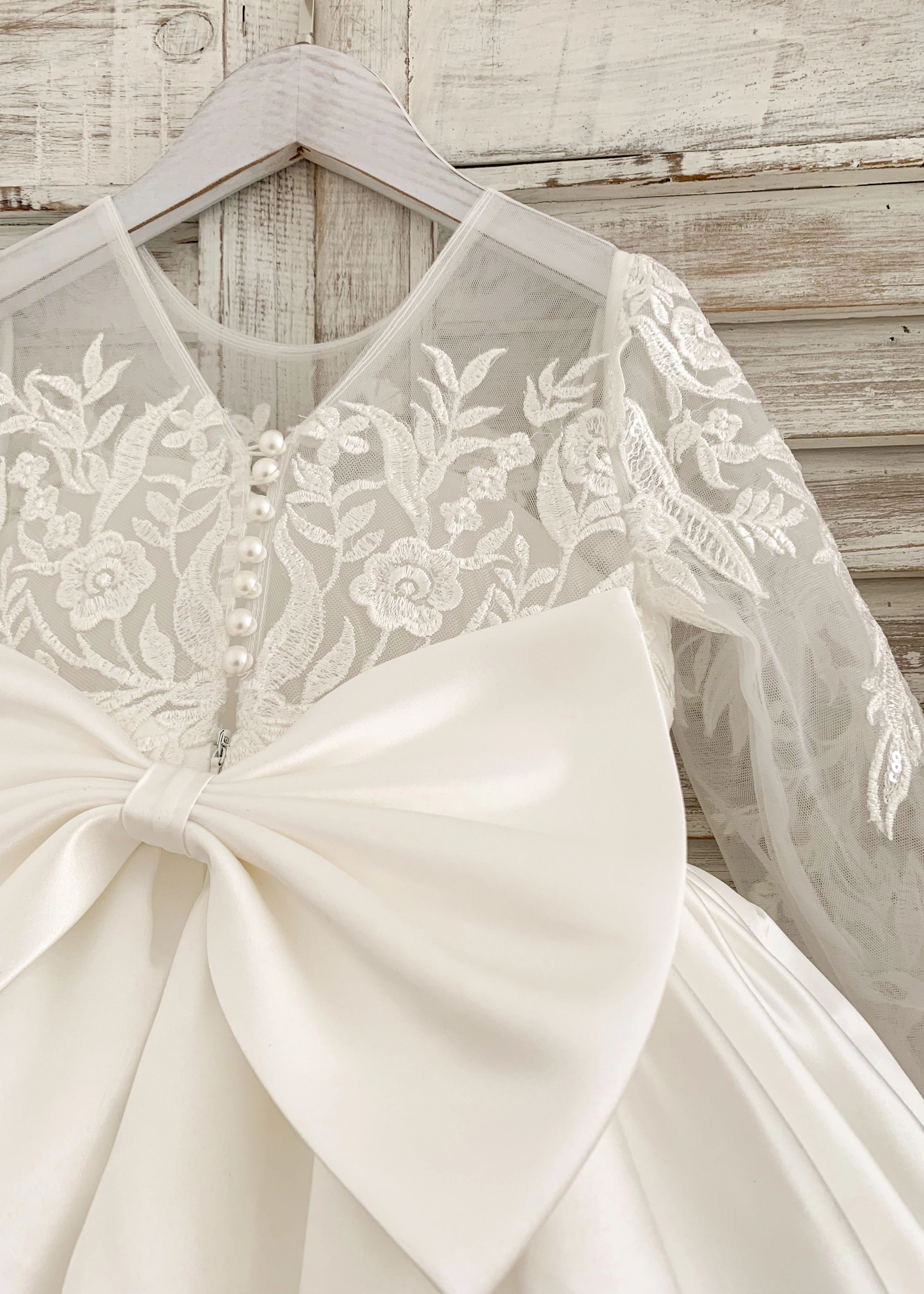 Pageant Gown Made To Order - Luxury Handmade Full Sleeve Satin Gown