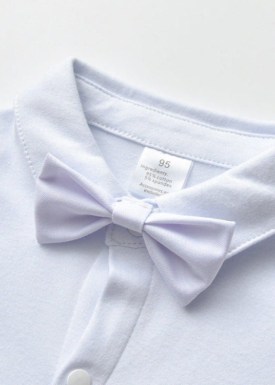 Baby Boy Baptism White Suit with Hat