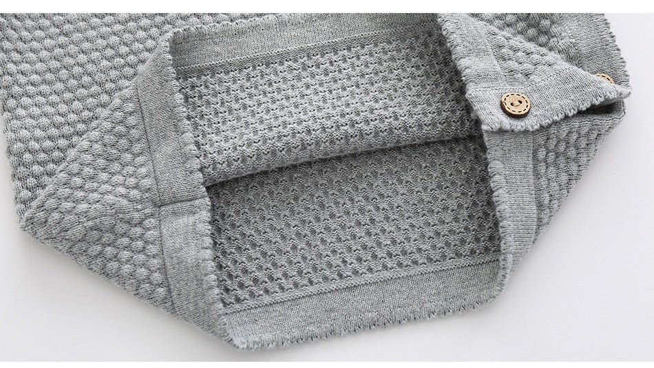 Baby Warm Knit Grey 2piece Set