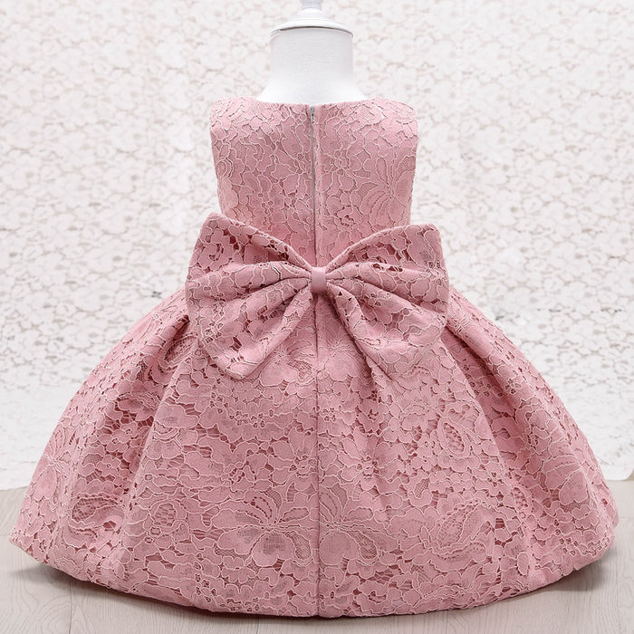 Baby Pink Eyelash Lace Mini Dress