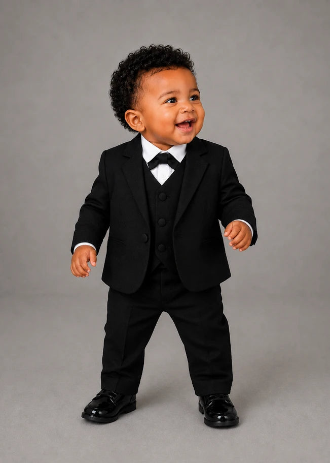 Baby Boy Black Suit 5pcs Set
