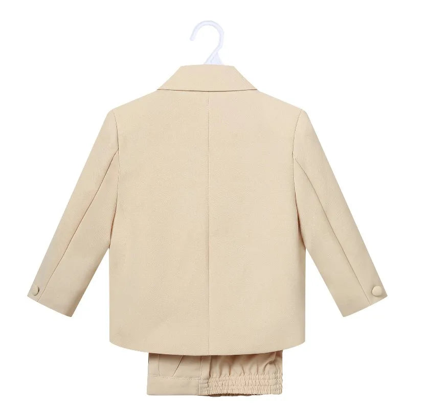 Baby Boy Beige Suit 5pcs Set