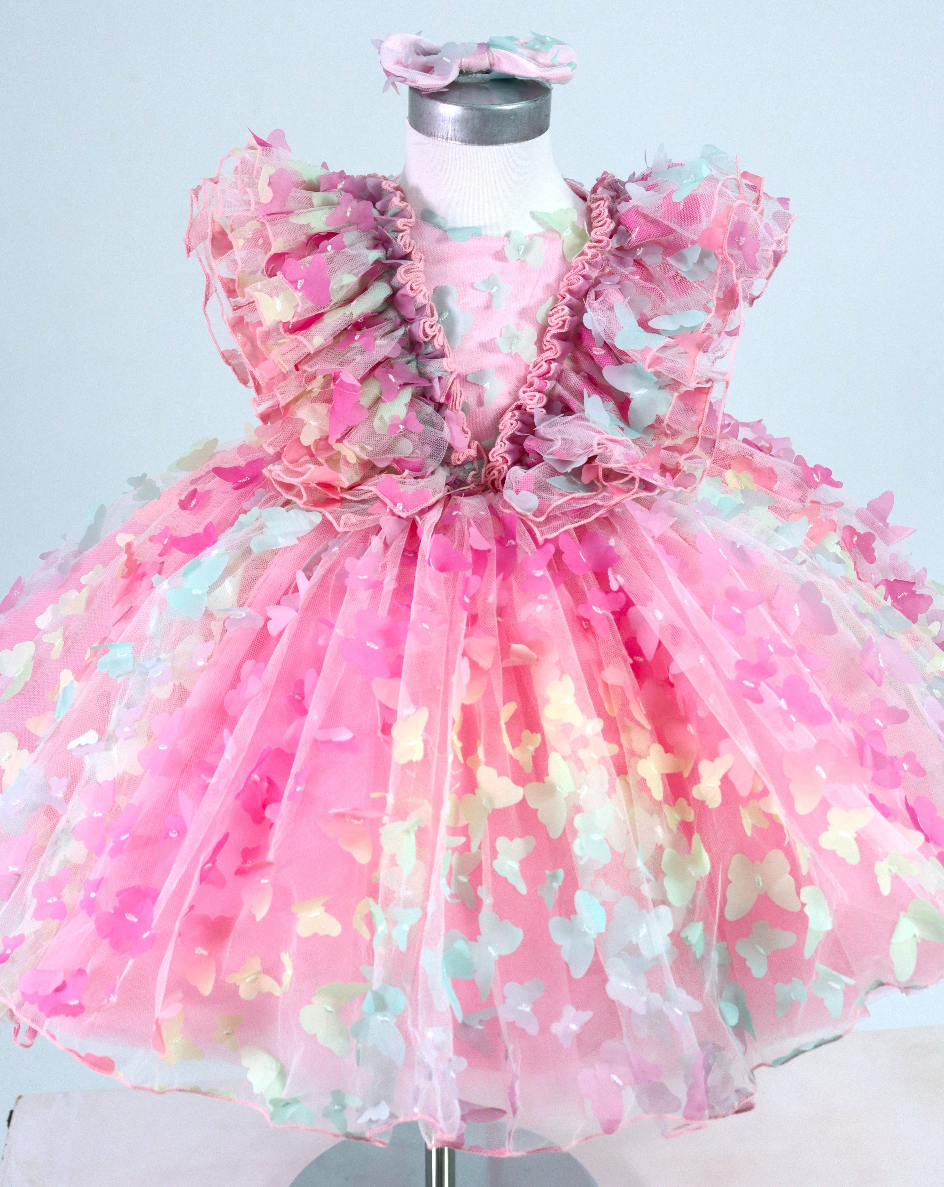 Baby Girl Dress First Birthday - Rainbow