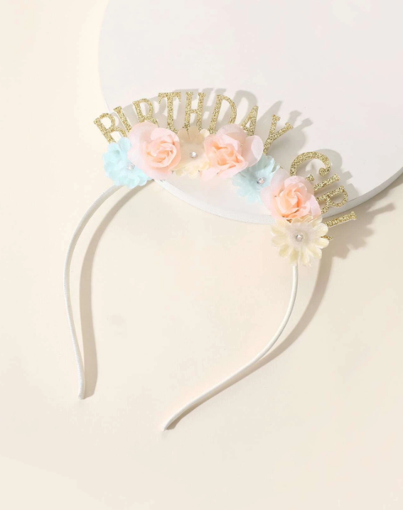 Birthday Girl Peach Headband